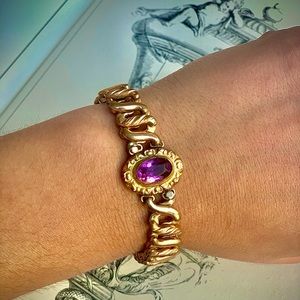 Speidel Phoenix Antique facet cut Expansion Bracelet - 1940’s heavy gold filled